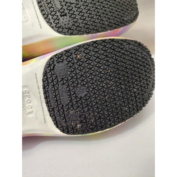 Crocs Shoes Womens 10 Work Neria Pro II Graphic Paint Brushed Blur Tie Dye Clogs - Picture 7 of 8